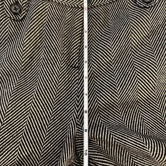 Willie Smith black & white WOOL herringbone wide-leg trousers Made in Italy - Picture 10 of 14